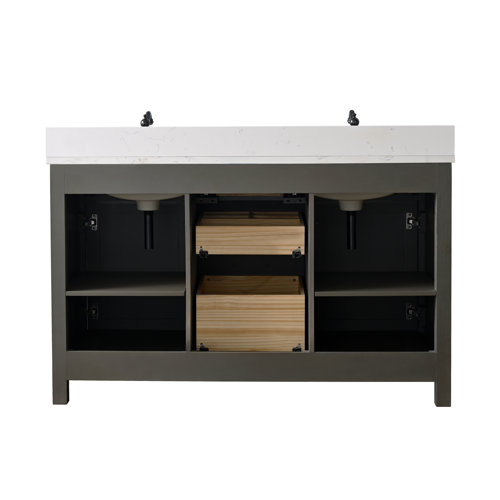 Mercury Row® Atencio 54'' Freestanding Double Bathroom Vanity with Vanity Top & Reviews Wayfair